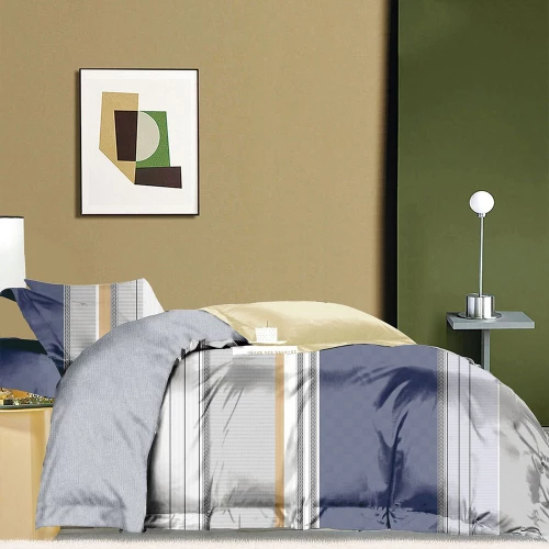 Σεντόνια Cattle (Σετ 4τμχ) Blue-Grey Ρυθμός Υπέρδιπλo 245x270cm 100% Βαμβακοσατέν