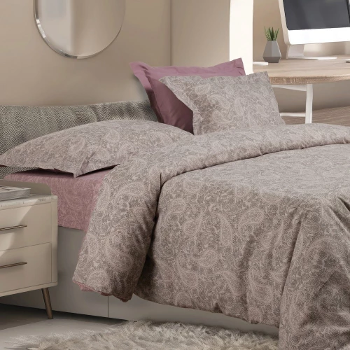 Παπλωματοθήκη Casual 5438 (Σετ 2τμχ) Grey-Lilac Das Home Μονό 160x240cm Βαμβάκι-Πολυέστερ