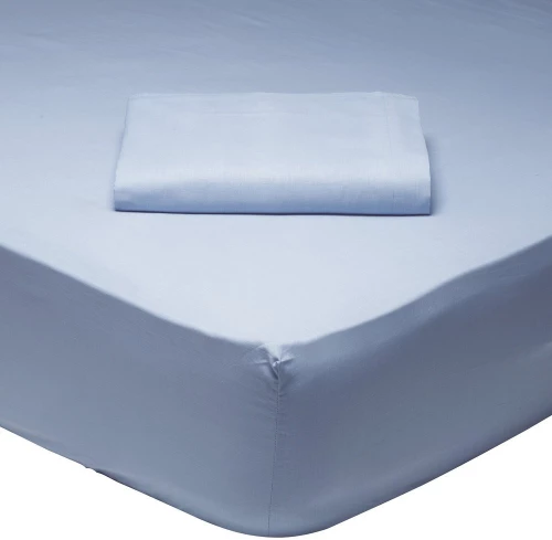 Σεντόνι 1005 Με Λάστιχο Baby Blue Das Home King Size 180x235cm 100% Βαμβάκι