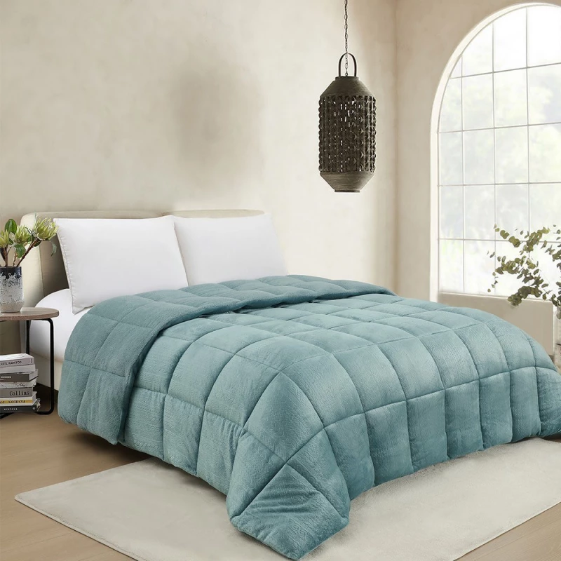 Κουβερτοπάπλωμα Shelby Sky Melinen Υπέρδιπλo 220x240cm 100% Hollowfiber