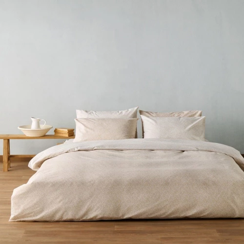 Σεντόνια Chicato 12 (Σετ 3τμχ) Beige Kentia Ημίδιπλο 190x270cm 100% Βαμβάκι