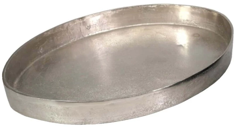 Διακοσμητικός Δίσκος Glaz 022446 65x47x7cm Silver Αλουμίνιο
