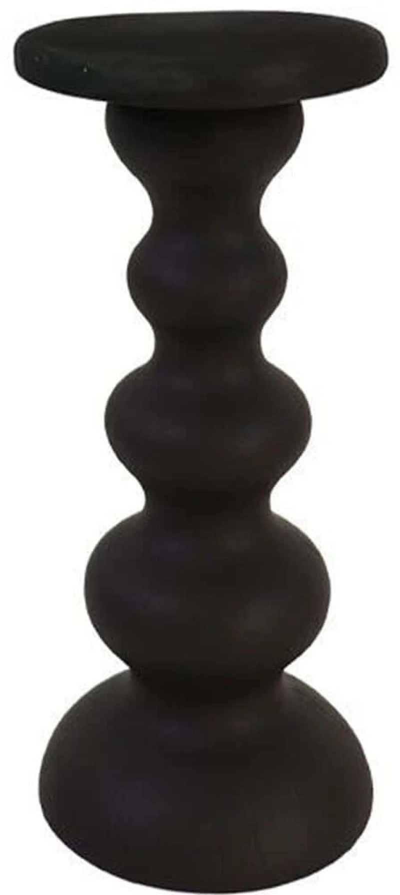Κηροπήγιο Alisi 033296 10x10x21cm Black Πολυρεσίνη