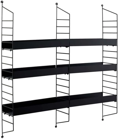 Ραφιέρα Τοίχου 491CRT1385 100x21x98cm Black
