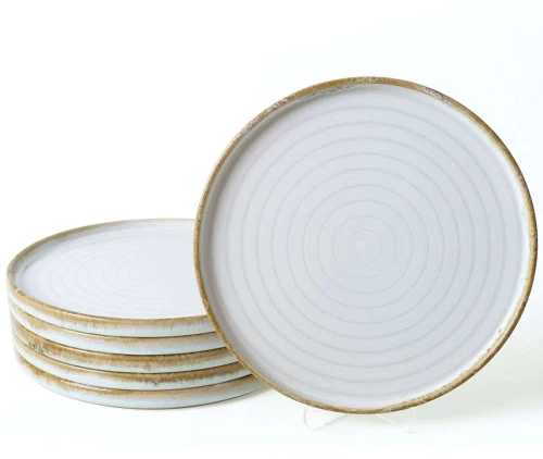 Πιάτο Ρηχό (Σετ 6Τμχ) 275KRM2445 27cm White Hermia Κεραμικό