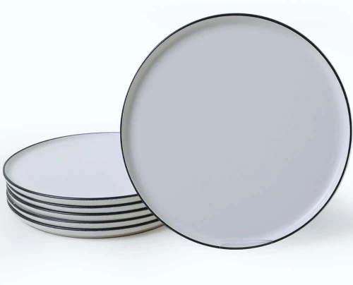 Πιάτο Ρηχό (Σετ 6Τμχ) 275KRM2520 28cm White Hermia Πηλός