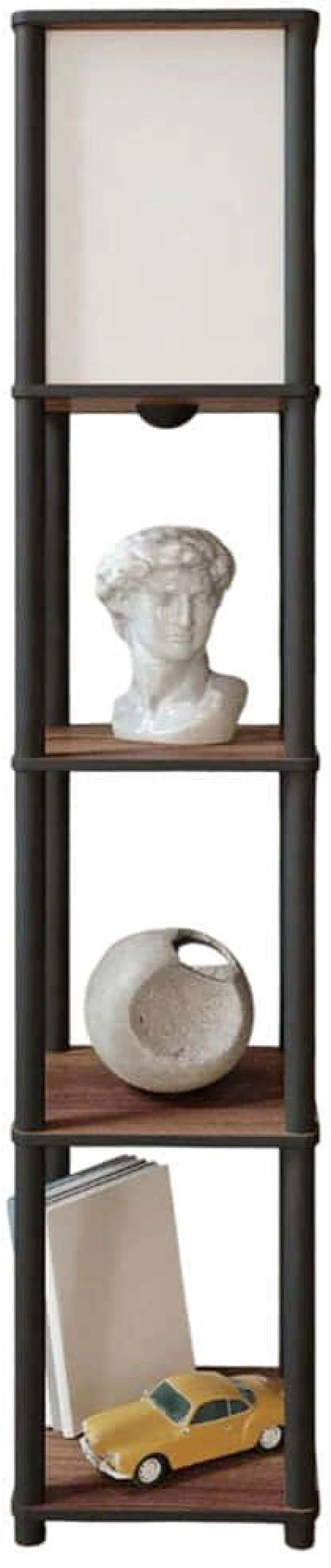 Φωτιστικό Δαπέδου Με Ραφάκια Tier 666PTR1139 17x150cm 1xE27 40W Walnut Opviq