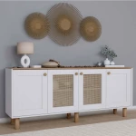 Μπουφές Bohemian 350MWD1504 180x40x75cm White-Oak Μοριοσανίδα, Μελαμίνη