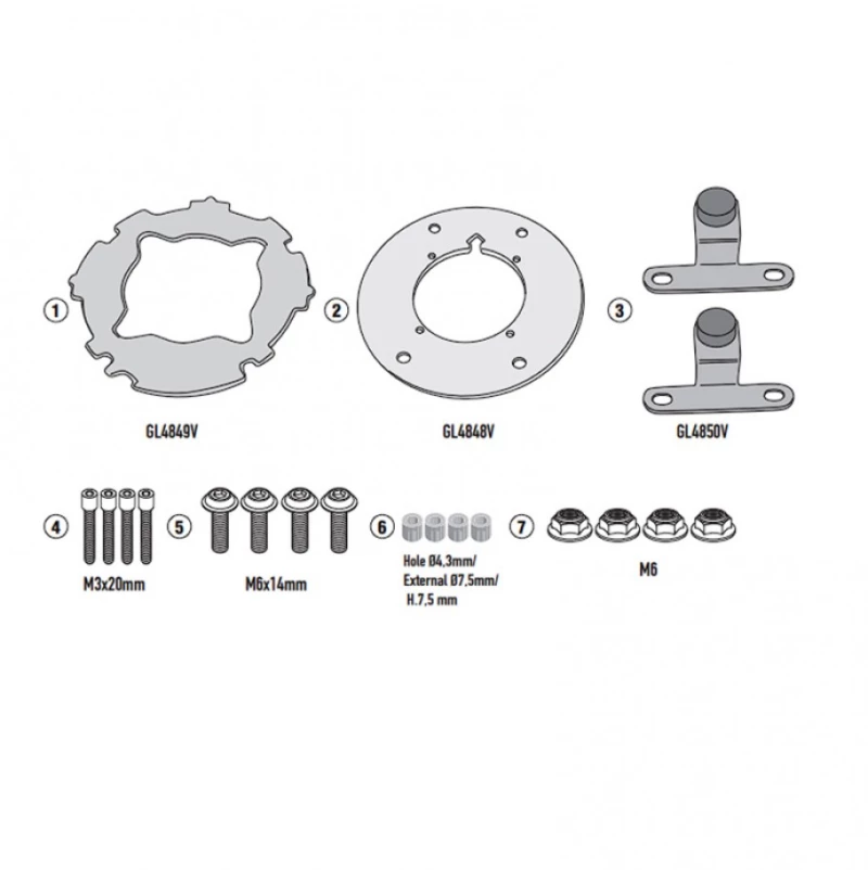 Kappa Βάση Tanklock Tankbag Yamaha Tenere 700 21-24 BF61K