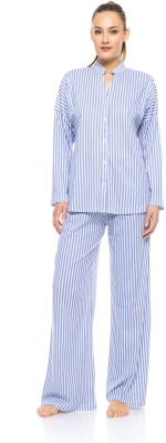 Γυναικεία Πυτζάμα Pink Label - Σεμιζιέ - Stripes Print - Cotton - Regular Fit