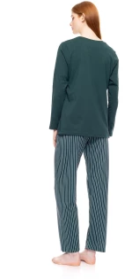 Γυναικεία Πυτζάμα Pink Label - Green Forest Stripes - Πατιλέτα - Regular Fit - Cotton