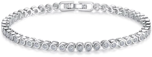 Βραχιόλι Ατσάλινο Ριβιέρα LM1106 Ασημί