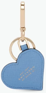 Heart Leather Keyring Nile Blue