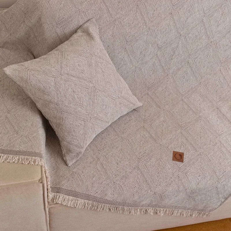 Ριχτάρι Σενίλ Διθέσιο Bari Borea Home Textiles - Εκρού