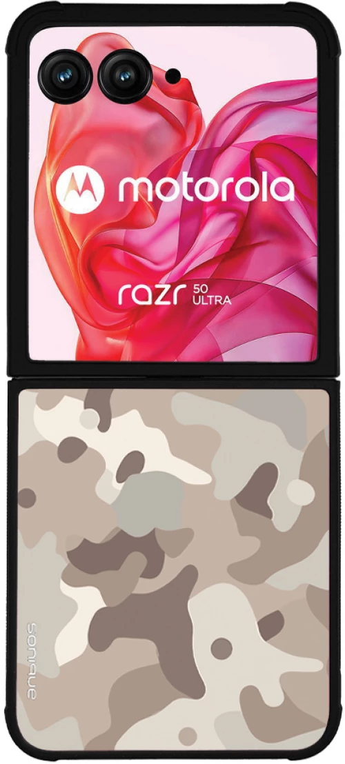 Θήκη Sonique Camouflage Army Series για Motorola Motorola Razr 50 Ultra Μπεζ