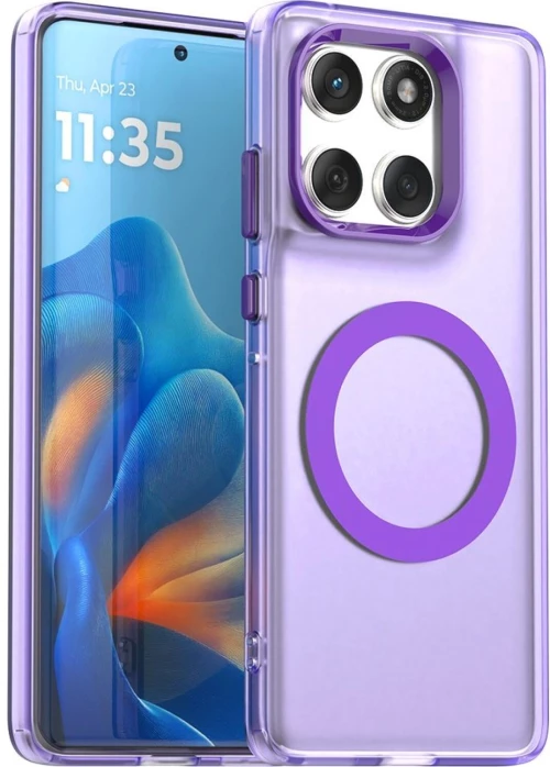 Θήκη Motorola Edge 60 / Edge 60 Fusion Techsuit CandyCase Σκληρή Ημιδιάφανη με MagSafe - Purple (5949419319158)