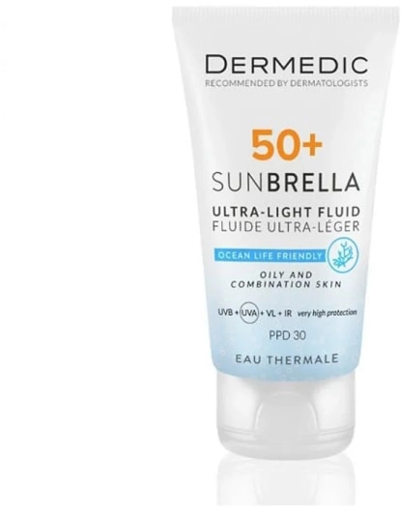 DERMEDIC Ultra Light Fluid Αντηλιακό Για Μεικτές-Λιπαρές Επιδερμίδες SPF50+ 40ml