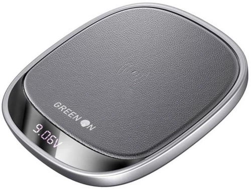 GREEN ON Ασύρματος Φορτιστής Qi 15W - Ασημί