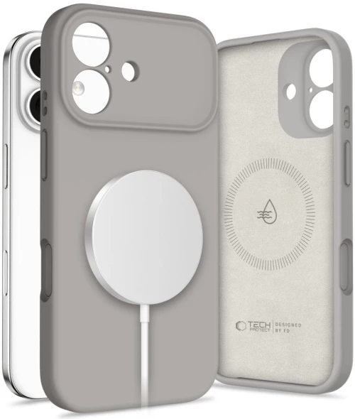Tech-Protect Silicone MagSafe Case for iPhone 17 - Gray