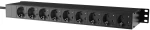 Caymon PSR529G - Πολύπριζο 1U, 9 θέσεων German Schuko στην εσωτερική πλευρά