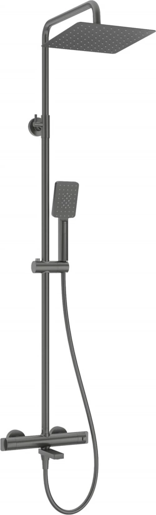 Showerhead with thermostatic bath mixer