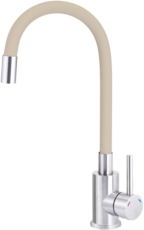 Kitchen faucet with bent spout