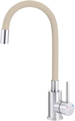 Kitchen faucet with bent spout