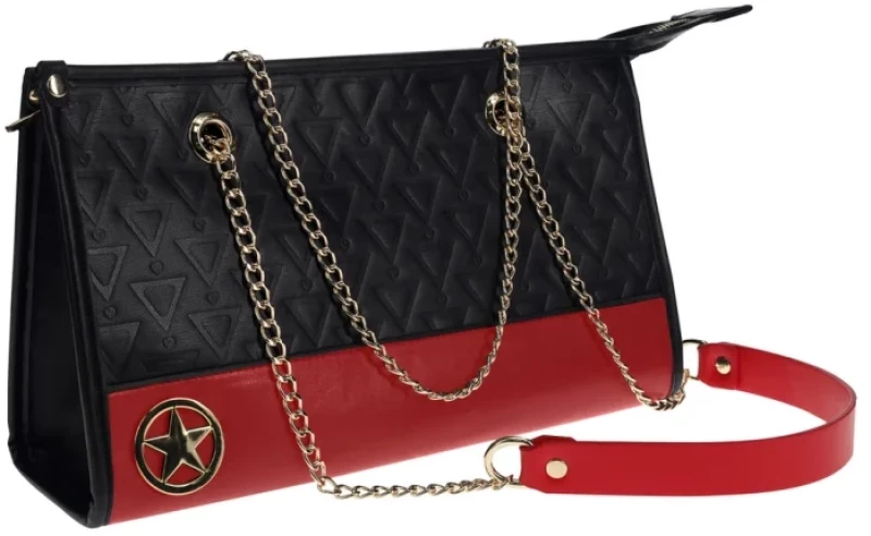 Ouch Milan Collection -Bondage Kit with Bag - Black/Red