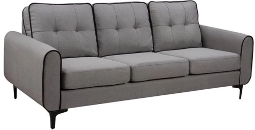 PUERTO Καναπές Σαλονιού - Καθιστικού 3Θέσιος, Ύφασμα Γκρι