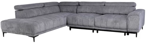 MASSIMO Καναπές Δεξιά Γωνία Ηλεκτρικά Συρόμενα Καθίσματα, Ύφασμα Water Repellent Γκρι