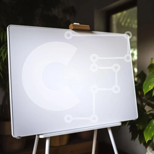 Intra Συλλεκτικό Ξύλινο Παζλ Plywood  4mm - Λευκός πίνακας σε καβαλέτο σε εσωτερικό σκηνικό Σε Ξύλινο Κουτί - Διαστάσεις Puzzle: 10x10 cm – 25 κομμάτια