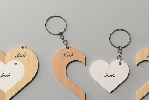 Intra απο ξύλο plywood 3mm-4mm πάχος – Οι Καρδιές της Οικογένειας Μας Κόβει μπρελόκ Δίασταση  5x5 cm INTRAFABR-48741345