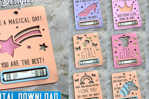 Intra απο ξύλο plywood 3mm-4mm πάχος με κάρτα Money Girl Δίασταση 10x20 cm INTRAFABR-97157248