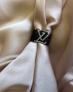 Miyuki Ring - LV Black/Silver