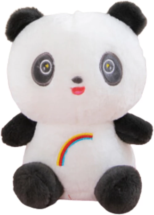 Λούτρινο Αρκουδάκι Panda KID904-Λευκό
