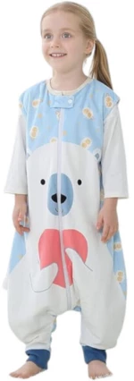 Γαλάζιο,  Polar Bear, Παιδικός Αμάνικος Υπνόσακος-Φόρμα, Queen Mother