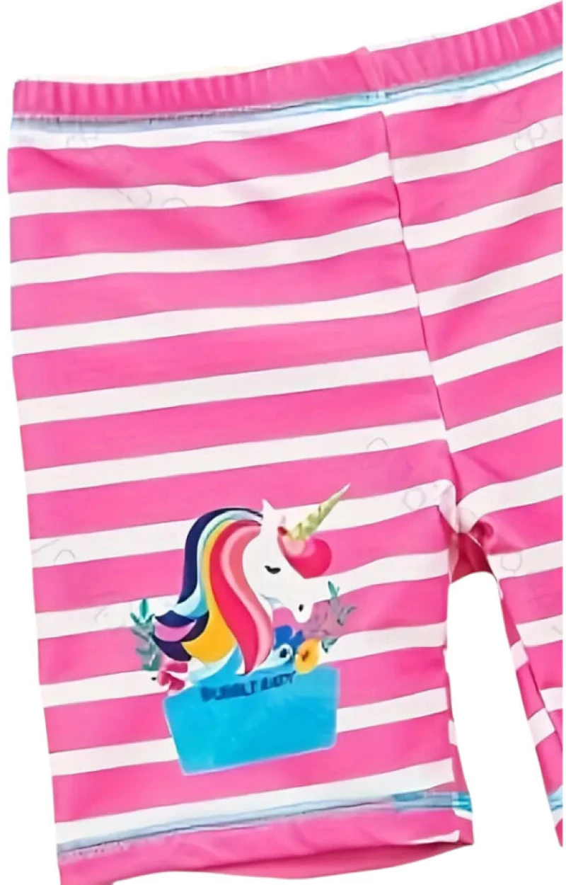 Blue-Pink Unicorn, Σετ Μαγιό και Καπέλο UPF50+ Queen Mother