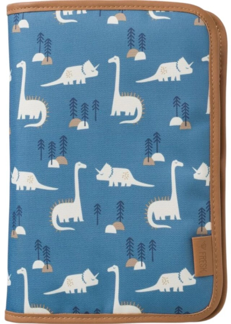 Dino, Blue, Φορητό σετ ματ αλλαγής πάνας 18x26cm, Fresk