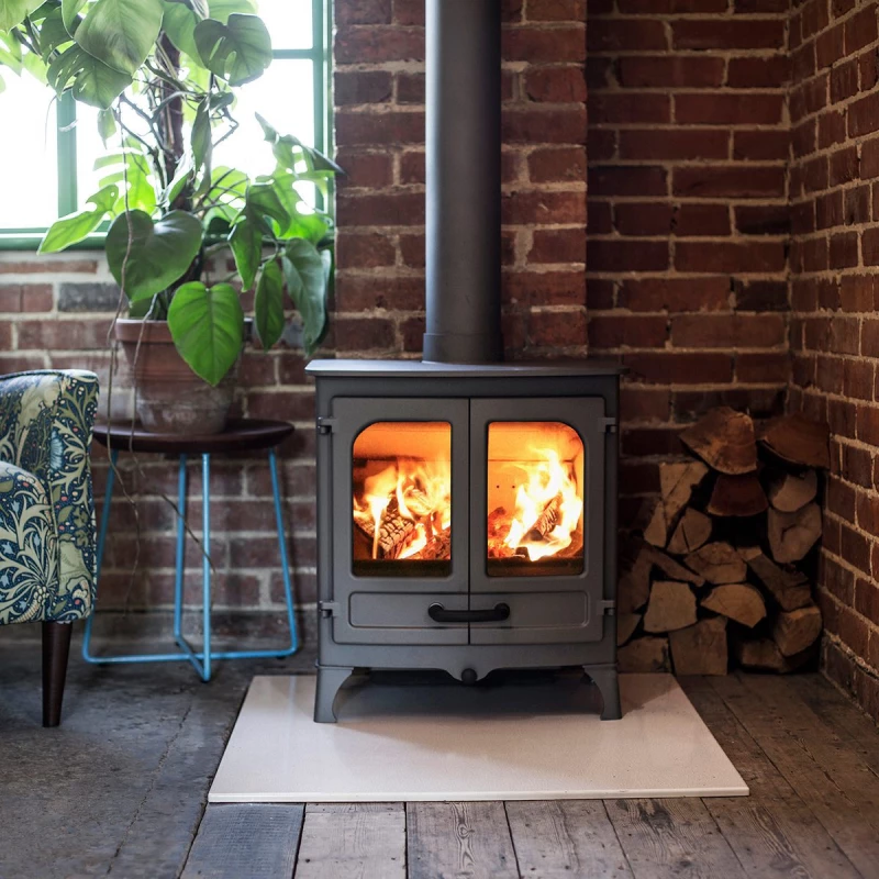 Charnwood All New Island I Σόμπα Ξύλου - Gunmetal