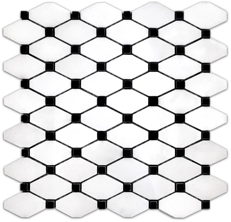 Ivy Space 29.5x29.5cm Πλακάκι Octagon Long Thassos Black