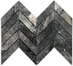 Ivy Space 23x30.5cm Πλακάκι Chevron Black Argo Γυαλιστερό