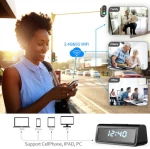 A211 4K Κρυφή Κάμερα Wi-Fi σε Ψηφιακό Ρολόι – Μαύρο