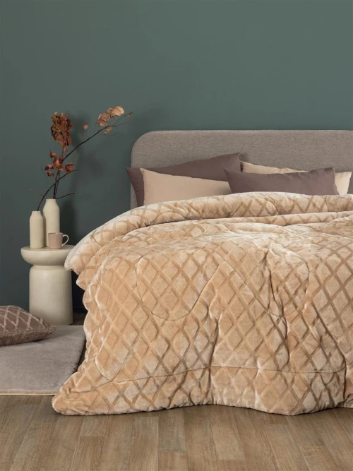 Κουβερτοπαπλωμα King Size Nadine Collection 240x260 NADINE/5 Sand Palamaiki    - KING 240x260