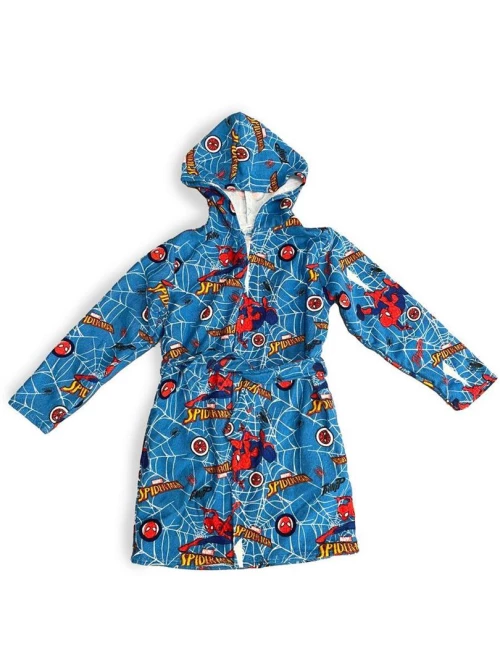 Μπουρνούζι Disney Home Spider-Man Sky Blue 100% Microfiber Dark Blue - 3-4