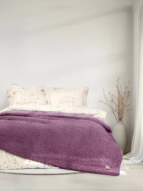 Κουβερτοπάπλωμα Muffle - Mauve Μωβ Υπέρδιπλo 220x240