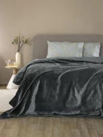 Κουβέρτα Fleece Palamaiki Lucy Coal - Υπέρδιπλη 220 x 240