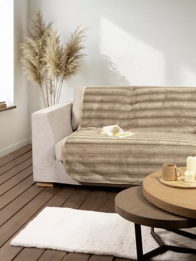 Αντιολισθητικό Ριχτάρι Lunetta - Beige Μπεζ Διθέσιος 180x250