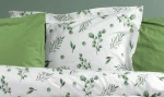 Μαξιλαροθήκη Εμπριμέ Μυρτώ 351 50X70 Green 100% Cotton Flannel - -