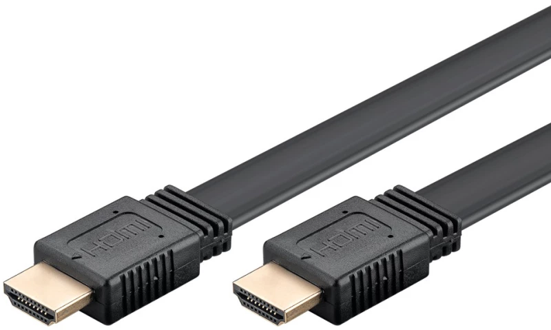 GOOBAY καλώδιο HDMI 77134 με Ethernet, flat, 8K/60Hz, 48 Gbps, 1.5m, μαύρο