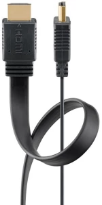 GOOBAY καλώδιο HDMI 77134 με Ethernet, flat, 8K/60Hz, 48 Gbps, 1.5m, μαύρο